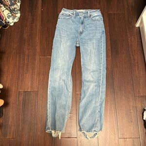 Abercrombie Ankle Straight Jeans Light